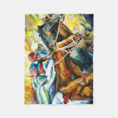 Pferderennen-Decke Fleecedecke (Vorderseite)