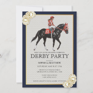 Pferderennen Derby Party Einladungskunst 2026 Einladung