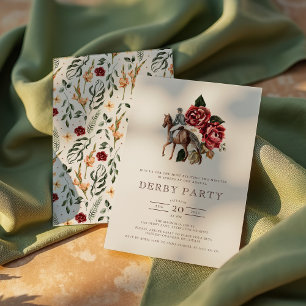 Pferderennen Derby Party Moderne Reiterei Einladung