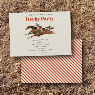 Pferderennen Derby-Party Reitsport Geburtstag Einladung