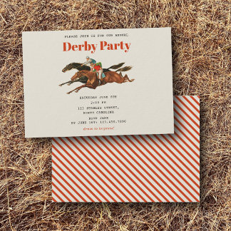 Pferderennen Derby-Party Reitsport Geburtstag Einladung