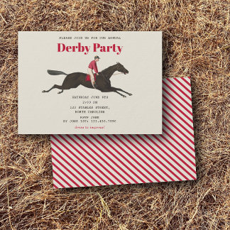 Pferderennen Derby-Party Reitsport Geburtstag Einladung