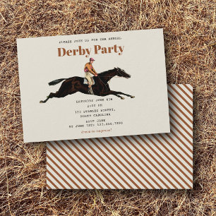 Pferderennen Derby-Party Reitsport Geburtstag Einladung