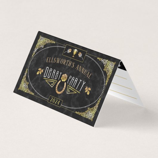 Pferderennen Derby Wetteinsatz Slip Party Games Visitenkarten (Vorderseite)