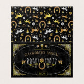 Pferderennen Derby Wetteinsatz Slip Party Games Visitenkarten (Außenseite Aufgefaltet)