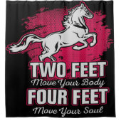 Pferderennen Duschvorhang (Vorderseite)