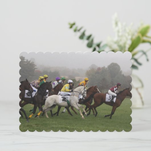 Pferderennen Einladung (Stehend Vorderseite)