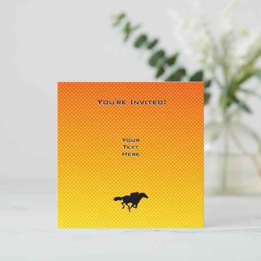 Pferderennen Einladung (Stehend Vorderseite)