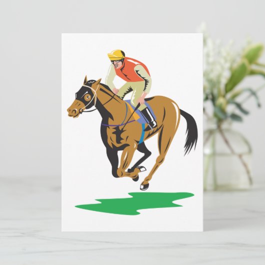 Pferderennen Einladung (Stehend Vorderseite)