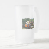 Pferderennen-Endmattierte Bier-Tasse Mattglas Bierglas (VorderseiteRechts)