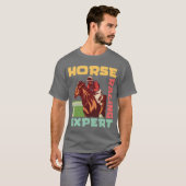 Pferderennen Epert Horseback Pferdereiten Vint T-Shirt (Vorne ganz)