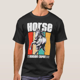 Pferderennen Experte Jokey Reiter Derby Galopp Für T-Shirt