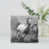 Pferderennen Feiertagskarte (Stehend Vorderseite)