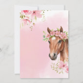 Pferderennen Geburtstagsparty Bohemisch Cowgirl Ge Einladung (Rückseite)