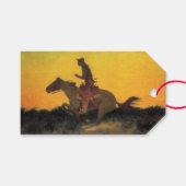 Pferderennen gegen den Sonnenuntergang (von Reming Geschenkanhänger (Vorderseite (Horizontal))