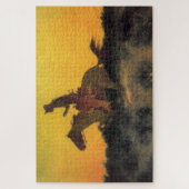 Pferderennen gegen den Sonnenuntergang (von Reming Puzzle (Vertikal)