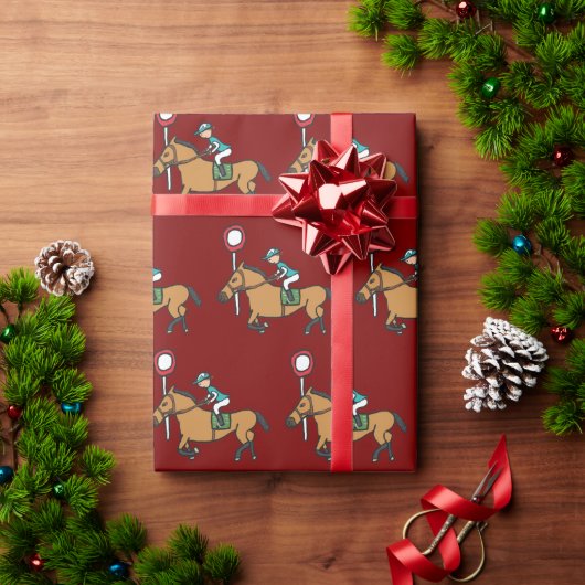 Pferderennen Geschenkpapier (Feiertagsgeschenk)