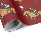 Pferderennen Geschenkpapier (Rolleneckpunkt)