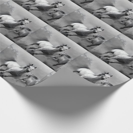 Pferderennen Geschenkpapier (Ecke)