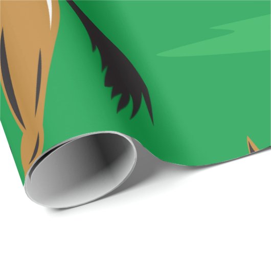 Pferderennen Geschenkpapier (Rolleneckpunkt)