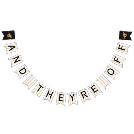 Pferderennen / Hochzeit | Und sie sind weg Wimpelkette