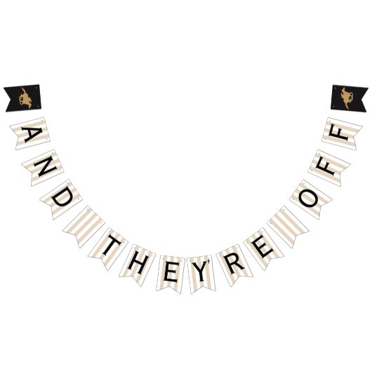 Pferderennen / Hochzeit | Und sie sind weg Wimpelkette (Alle)