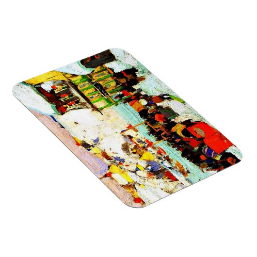 Pferderennen im Winter von Clarence Gagnon Magnet (Rechte Seite)