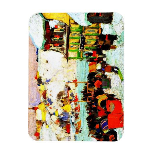 Pferderennen im Winter von Clarence Gagnon Magnet (Vertikal)