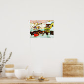 Pferderennen im Winter von Clarence Gagnon Poster (Küche)