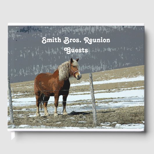 Pferderennen in Paddock - Gästebuch (Vorderseite)