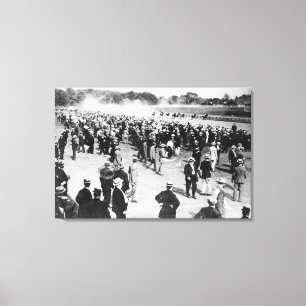 Pferderennen in Saratoga Fotografie Leinwanddruck