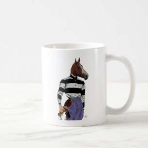 Pferderennen-Jockey-Porträt Kaffeetasse