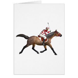 Pferderennen-Jockey und Pferd