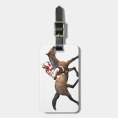 Pferderennen-Jockey und Pferd Gepäckanhänger (Vorderseite vertikal)