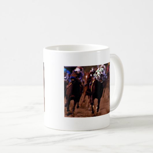 Pferderennen Kaffeetasse (VorderseiteRechts)