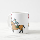 Pferderennen Kaffeetasse (Vorderseite Links)