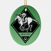 Pferderennen Keramik Ornament (Rechts)