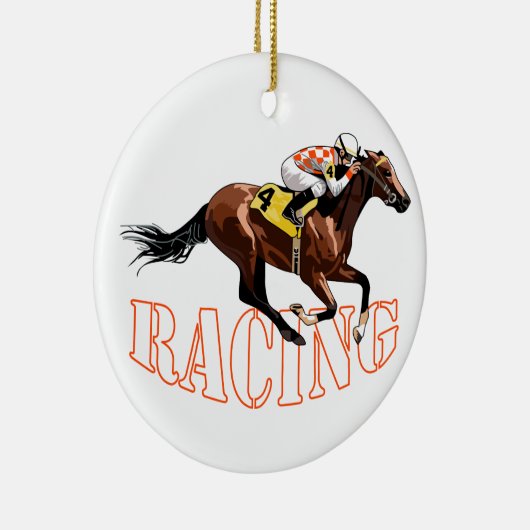 Pferderennen Keramik Ornament (Rechts)