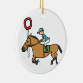 Pferderennen Keramik Ornament (Rechts)