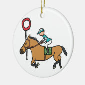 Pferderennen Keramik Ornament (Links)