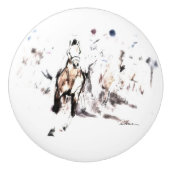 Pferderennen Keramikknauf (Vorderseite)