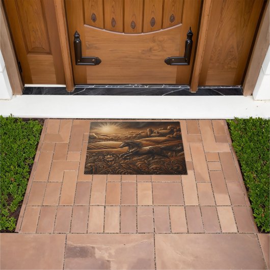 Pferderennen Leder Doormat Fußmatte (Außenbereich)