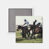 Pferderennen Magnet (Vorderseite/Rückseite)