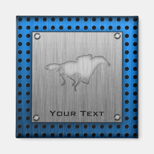 Pferderennen; Metallaussehen Magnet (Vorne)