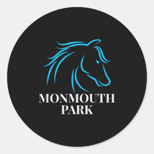 Pferderennen Monmouth Park Oceanrt New Jersey Pfer Runder Aufkleber
