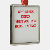 Pferderennen Ornament Aus Metall (Rechts)