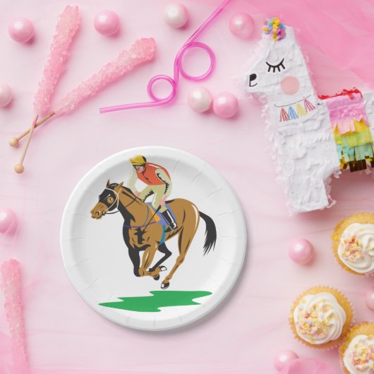 Pferderennen Pappteller (Party)