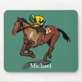 Pferderennen Personalisiert Mousepad (Vorne)