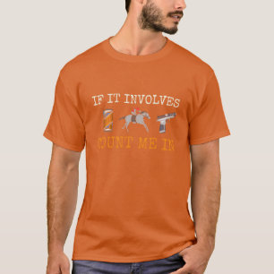 Pferderennen Pferde Wetten Glücksspiel Bier trinke T-Shirt