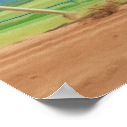 Pferderennen Poster (Ecke)